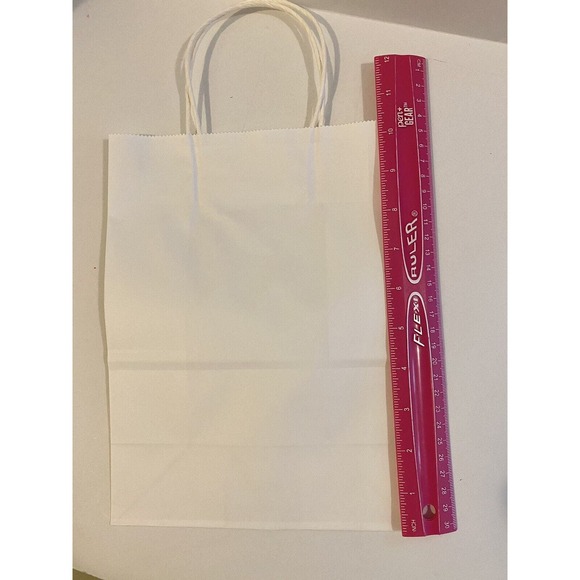 BagDream Paper Gift Bags with Handles ~ 8x4.25x10.5 ~ White ~ 18 Count - Picture 3 of 12